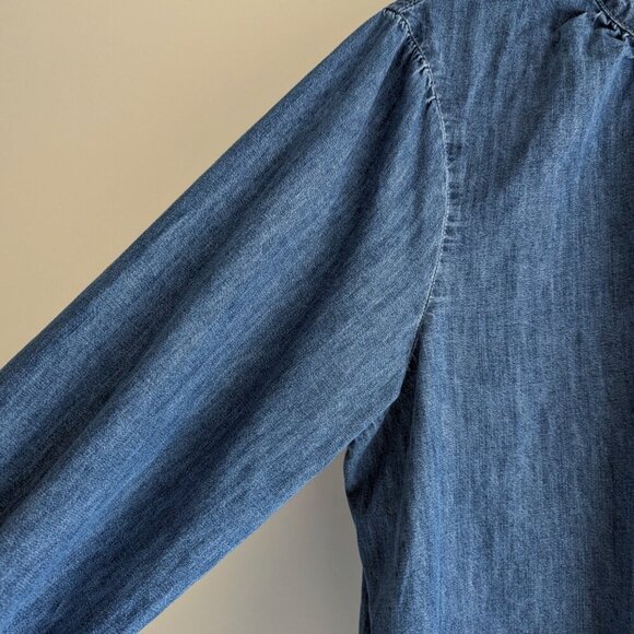 GAP Tiered Denim Mini Shirtdress - Picture 8 of 11